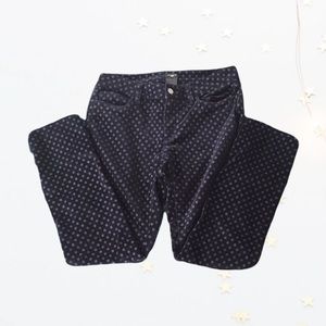 Ann Taylor velvet polka dot jeans